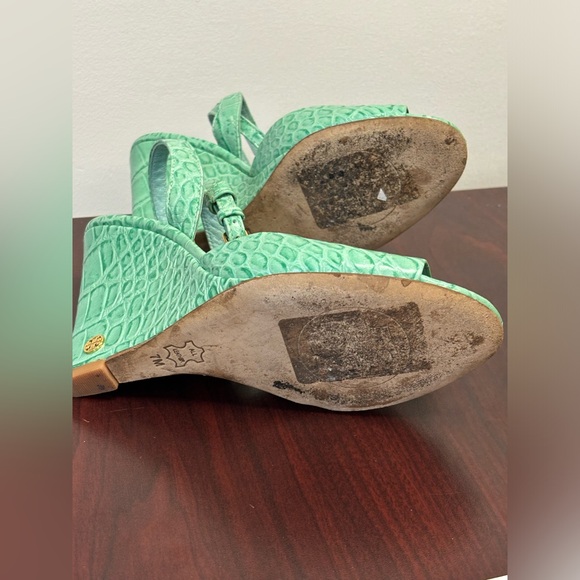 Tory Burch Turquoise Strappy Sandals - Size 7 - Picture 6 of 10